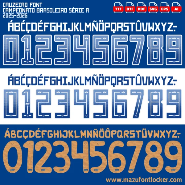 Cruzeiro 2025-2026 Font Vector – Epic Raposa Masterpiece