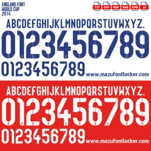 England World Cup 2014 Font Vector – Legendary Three Lions Masterpiece