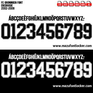 FC Groningen 2002-2008 Font Vector – Stunning Green-White Masterpiece