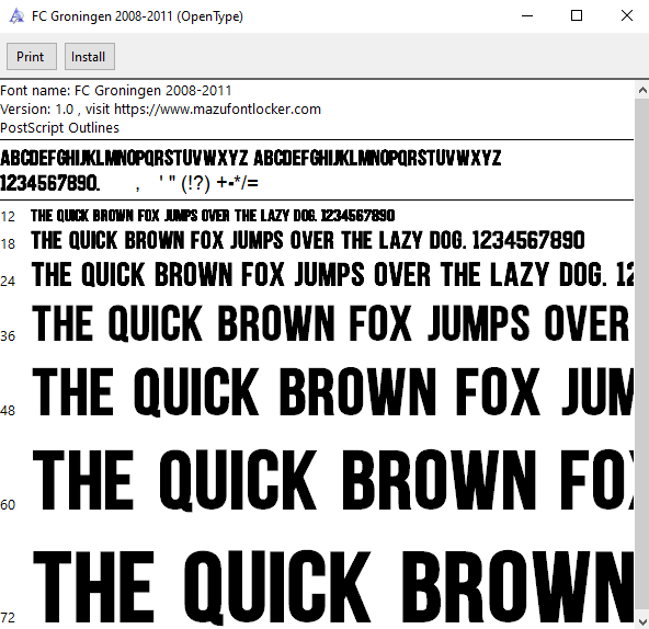 FC Groningen 2008-2011 Font Vector – Epic Trots van het Noorden Masterpiece