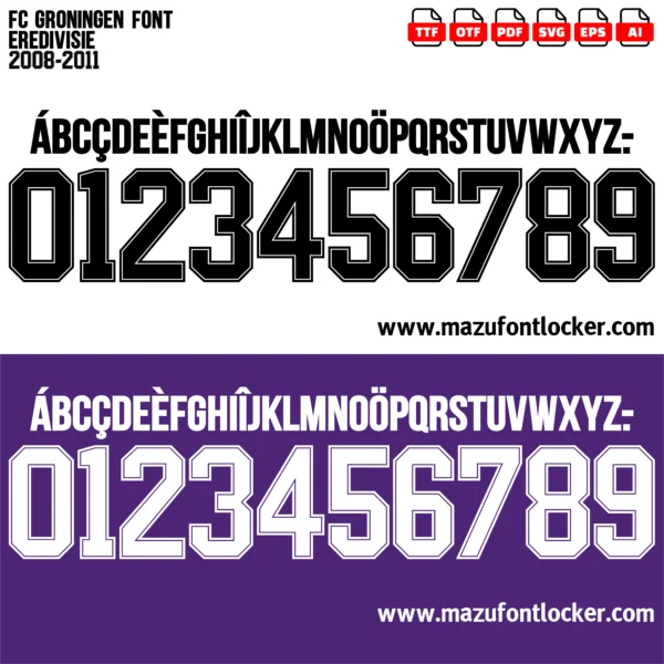 FC Groningen 2008-2011 Font Vector – Epic Trots van het Noorden Masterpiece