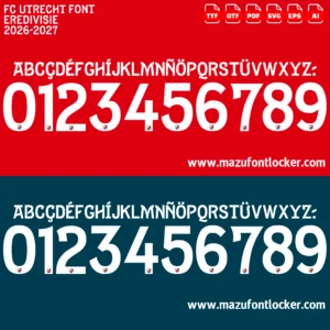FC Utrecht 2026-2027 Font Vector – Stunning Domstedelingen Masterpiece