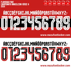 Flamengo 2026 Font Vector – Stunning Rubro-Negro Masterpiece