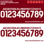 Galatasaray UCL 2025-2026 Font Vector – Epic Yellow-Red Lions Masterpiece