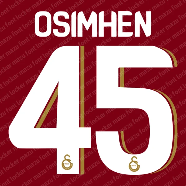 Galatasaray UCL 2025-2026 Font Vector – Epic Yellow-Red Lions Masterpiece