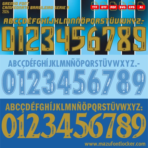 Gremio 2026-2027 Font Vector – Stunning Futuristic Legendary Masterpiece