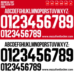 Indonesia FIFA ASEAN Cup 2026 Font Vector – Legendary Garuda Masterpiece