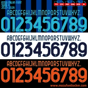 Inter Milan 2025-2026 Font Vector – Epic Nerazzurri Masterpiece
