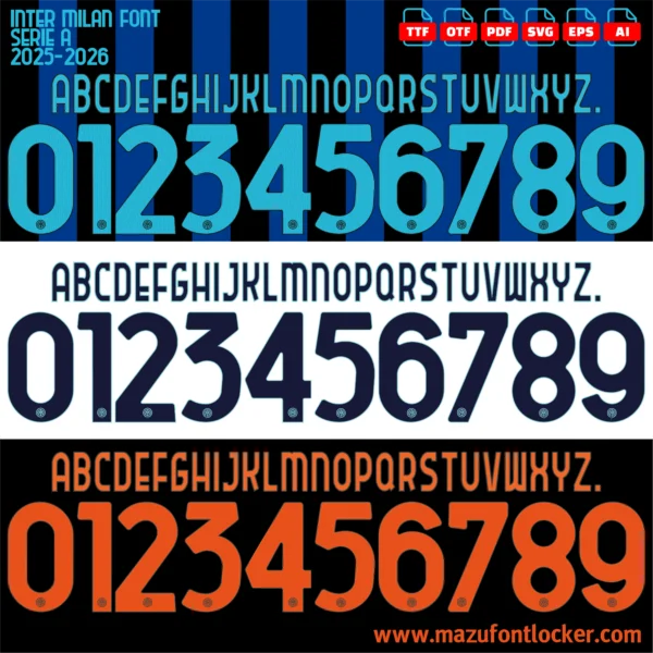 Inter Milan 2025-2026 Font Vector – Epic Nerazzurri Masterpiece