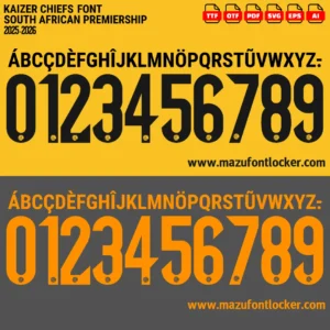 Kaizer Chiefs 2025-2026 Font Vector – Stunning Amakhosi Masterpiece
