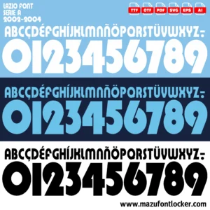 Lazio 2002-2004 Font Vector – Epic Biancocelesti Masterpiece