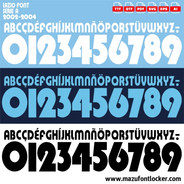 Lazio 2002-2004 Font Vector – Epic Biancocelesti Masterpiece