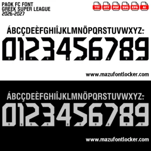 PAOK FC 2026-2027 Font Vector – Stunning Double-Headed Eagle Masterpiece