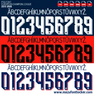 PSG UCL 2019-2020 Font Vector – Epic Les Parisiens Masterpiece