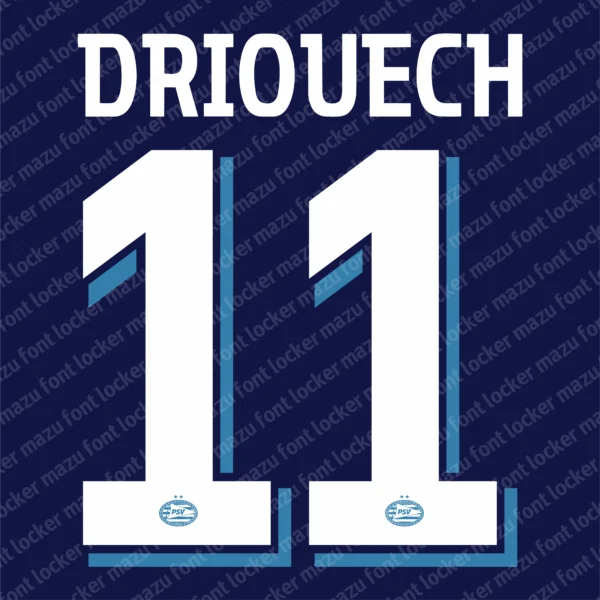 PSV Eindhoven 2026-2027 Font Vector – Stunning Boeren Football Heritage Masterpiece