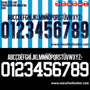 Racing Club 2026 Font Vector – Legendary La Academia Masterpiece