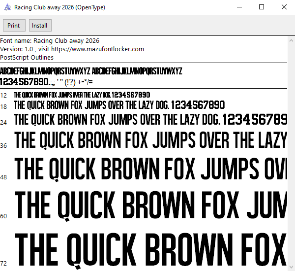 Racing Club 2026 Font Vector – Legendary La Academia Masterpiece