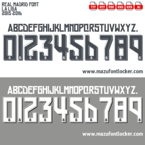 Real Madrid 2015-2016 Font Vector – Stunning Los Blancos Masterpiece