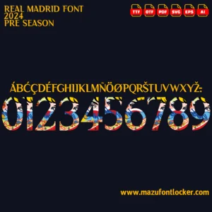 Real Madrid Pre Season 2023-2024 Font Vector – Legendary Los Blancos Masterpiece
