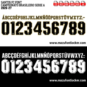 Santos FC 2026-27 Font Vector – Stunning Santástico Brazilian Icon