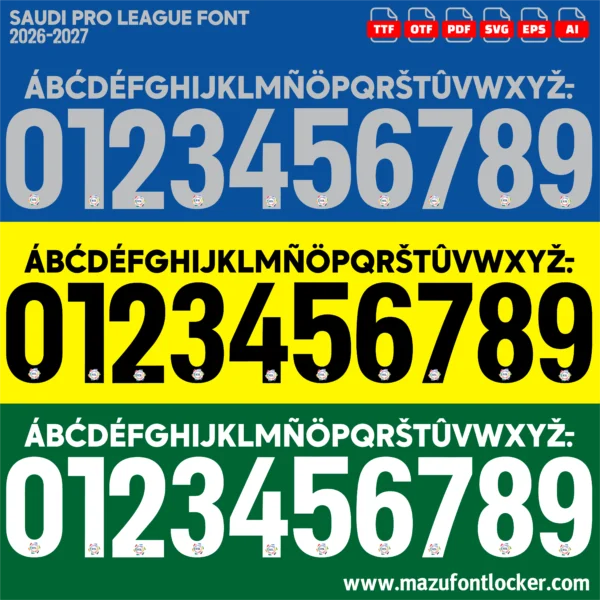 Saudi Pro League 2026-2027 Font Vector – Stunning Roshn Masterpiece
