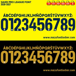 Saudi Pro League 2026-2027 Font