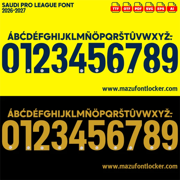 Saudi Pro League 2026-2027 Font Vector – Stunning Roshn Masterpiece