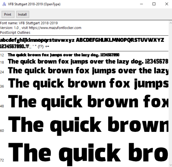 VfB Stuttgart 2018-2019 Font Vector – Epic Schwaben Masterpiece