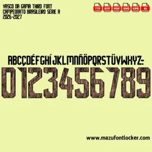 Vasco da Gama Third 2026-2027 Font Vector – Stunning Cruzmaltino Masterpiece