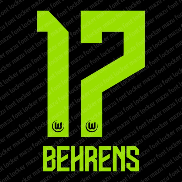 VfL Wolfsburg 2020-2024 Font Vector – Stunning Wolves Masterpiece