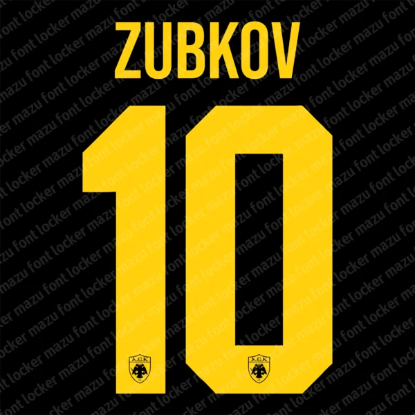 AEK Athens UCL 2026-2027 Font Vector – Legendary Dikefalos Aetos Masterpiece