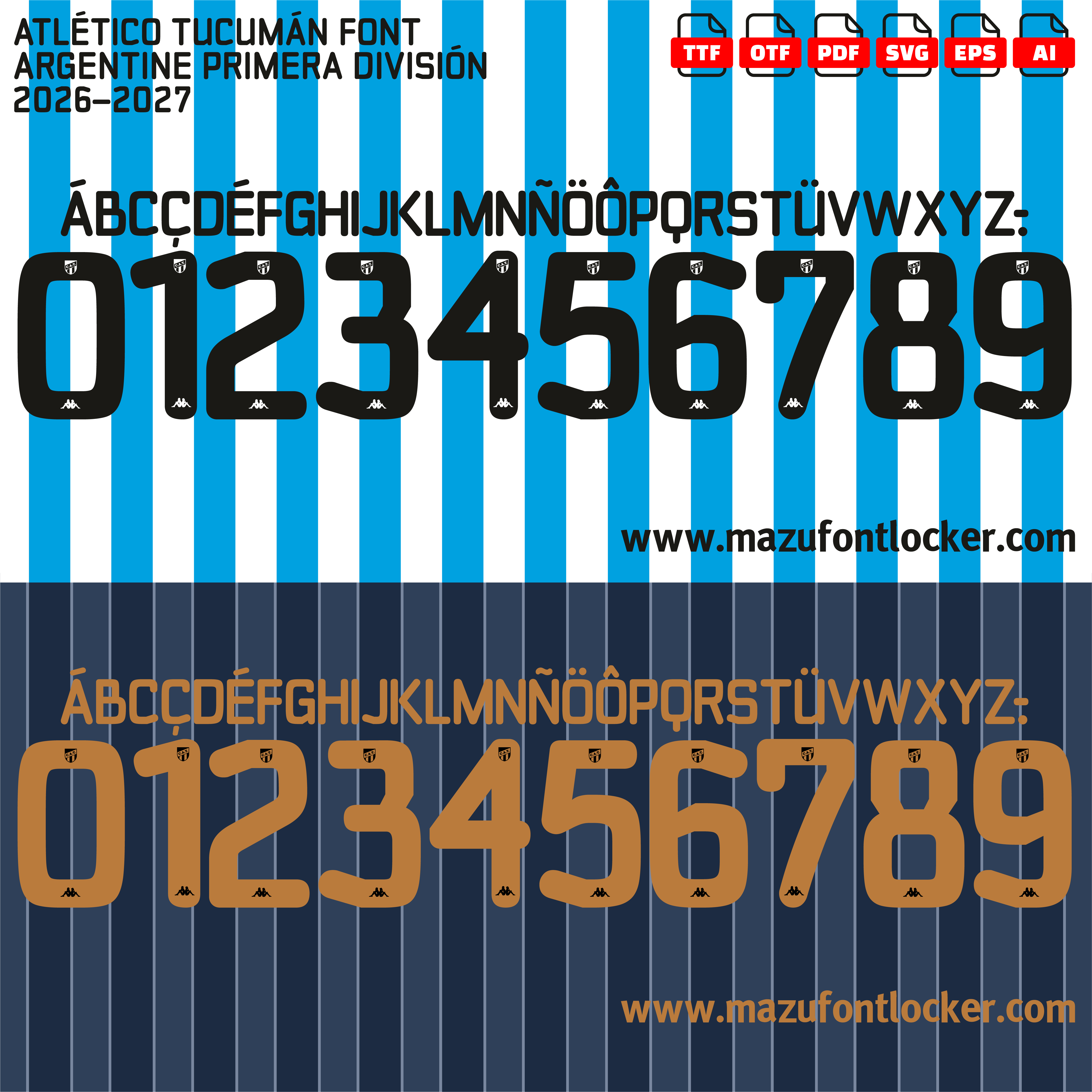 Atletico Tucuman 2026–2027 Font Vector – Legendary Decano Masterpiece