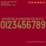 Bayern Munich 2025 125 Year Anniversary Font Vector – Legendary Die Roten Masterpiece
