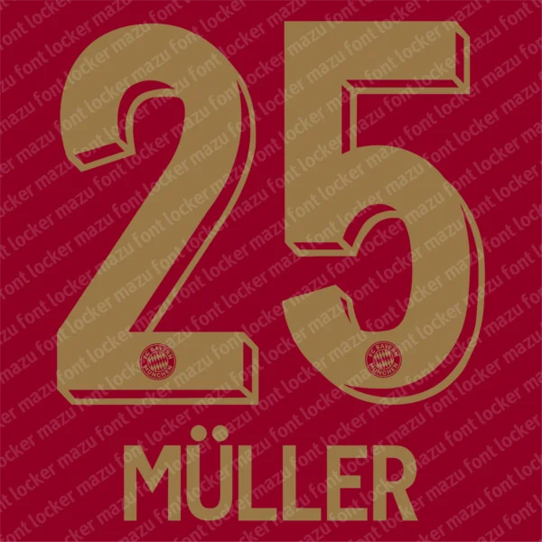 Bayern Munich 2025 125 Year Anniversary Font Vector – Legendary Die Roten Masterpiece