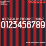 Bologna 2026-2027 Font Vector – Legendary Rossoblù Masterpiece