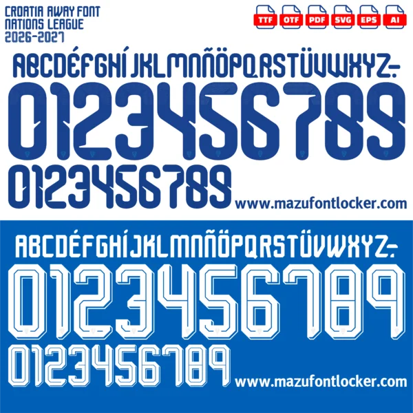 Croatia Nations League 2026 Font Vector – Legendary Vatreni Masterpiece