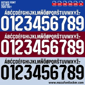Getafe CF 2026-2027 Font Vector – Stunning Azulones Masterpiece