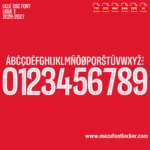 Lille OSC Ligue 1 2026-2027 Font Vector – Legendary Les Dogues Masterpiece
