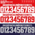 Lille OSC UCL 2026-2027 Font Vector – Epic Les Dogues Masterpiece