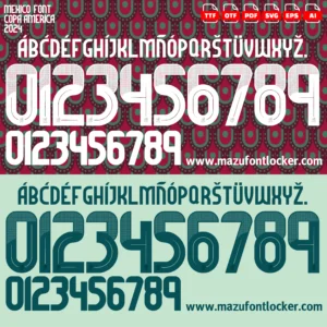 Mexico Copa America 2024 Font Vector – Legendary El Tri Masterpiece