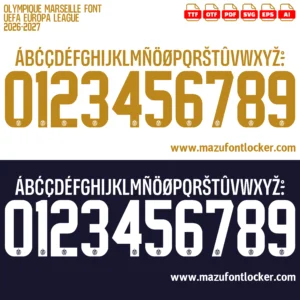 Olympique Marseille UEL 2026-2027 Font Vector – Legendary Les Phocéens Masterpiece