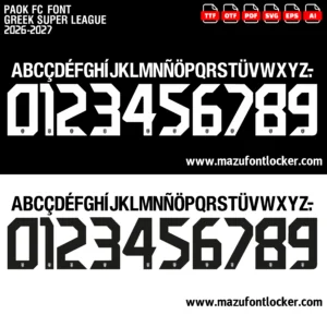 PAOK FC 2026-2027 Font Vector – Legendary Dikefalos Masterpiece