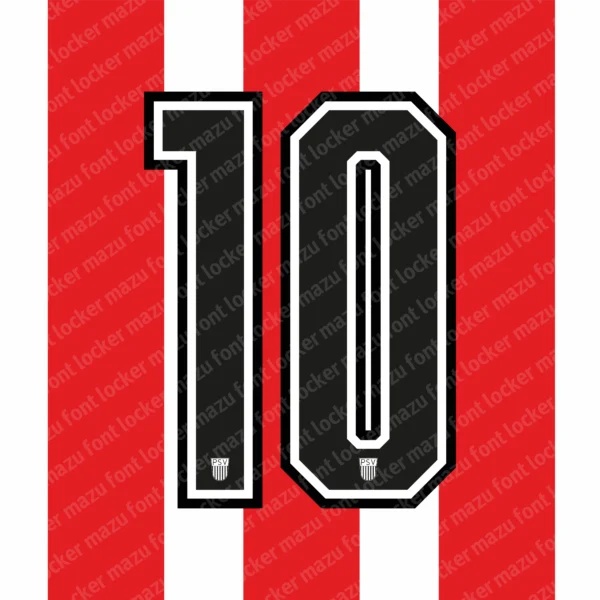 PSV Eindhoven 2026-2027 Special Coen Dillen Font Vector – Legendary Rood-witten Masterpiece
