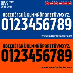Pisa SC 2026-2027 Font Vector – Legendary Nerazzurri Masterpiece