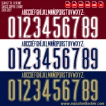 Servette FC 2026-2027 Font Vector – Legendary Grenats Masterpiece