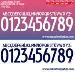 Torreense UEL 2026-2027 Font Vector – Legendary Azul-grenás Masterpiece