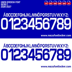 Union Brescia 2026-2027 Font Vector – Legendary Biancazzurri Masterpiece